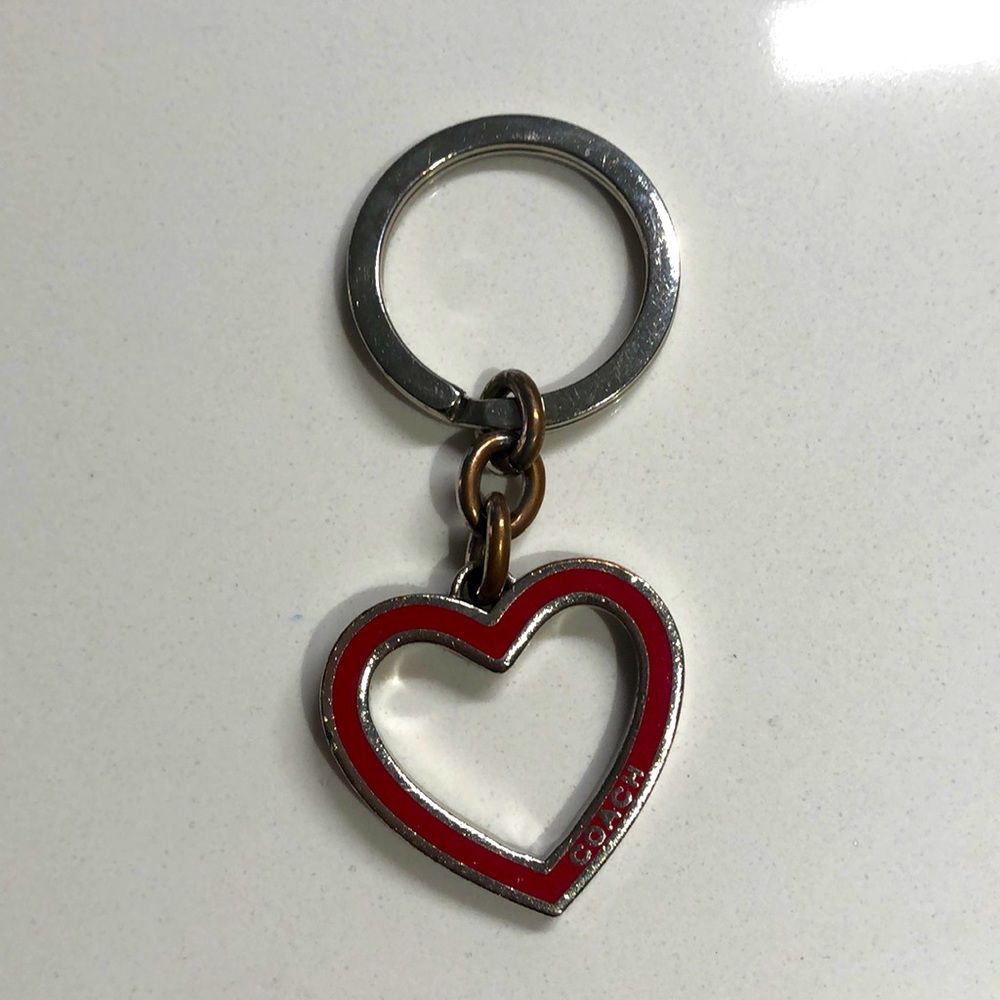 Coach Heart Keychain